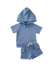 Load image into Gallery viewer, Cargo Shorts Set | Blue
