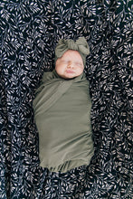 Load image into Gallery viewer, Olive Bamboo Hat OR Head Wrap Set
