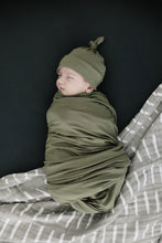 Load image into Gallery viewer, Olive Bamboo Hat OR Head Wrap Set
