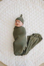 Load image into Gallery viewer, Olive Bamboo Hat OR Head Wrap Set
