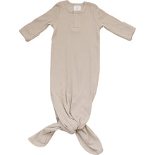 Load image into Gallery viewer, Oatmeal Organic Cotton Ribbed Knot Gown
