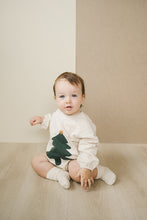 Load image into Gallery viewer, Christmas Tree French Terry Bubble Romper
