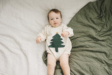 Load image into Gallery viewer, Christmas Tree French Terry Bubble Romper
