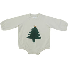 Load image into Gallery viewer, Christmas Tree French Terry Bubble Romper
