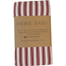 Load image into Gallery viewer, Red Stripes Bamboo Stretch Swaddle
