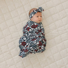 Load image into Gallery viewer, Americana Floral Ribbed Bamboo Stretch Swaddle
