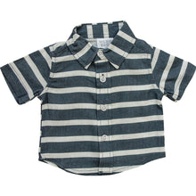 Load image into Gallery viewer, Stripe Linen Button Up Shirt
