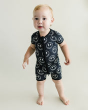 Load image into Gallery viewer, Bamboo Shorty Romper | Electric Smiley
