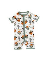 Load image into Gallery viewer, Bamboo Shorty Romper | Smiley Cowboy
