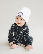 Load image into Gallery viewer, Bamboo Zip Romper | Electric Smiley
