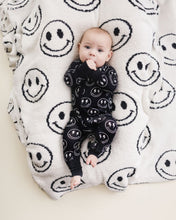 Load image into Gallery viewer, Bamboo Zip Romper | Electric Smiley
