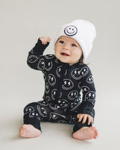 Load image into Gallery viewer, Bamboo Zip Romper | Electric Smiley
