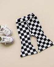 Load image into Gallery viewer, Checkered Flare Pants | Black
