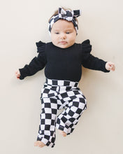 Load image into Gallery viewer, Checkered Flare Pants | Black
