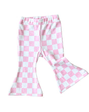 Load image into Gallery viewer, Checkered Flare Pants | Pink
