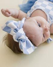 Load image into Gallery viewer, Checkered Headband | Blue
