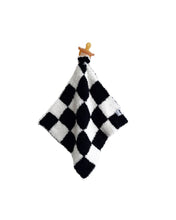 Load image into Gallery viewer, Checkered Plush Lovey | Black

