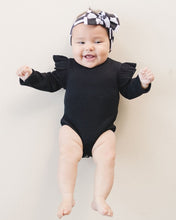 Load image into Gallery viewer, Flutter Sleeve Baby Bodysuit | Black
