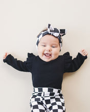 Load image into Gallery viewer, Flutter Sleeve Baby Bodysuit | Black
