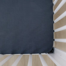 Load image into Gallery viewer, Charcoal Bamboo Stretch Crib Sheet

