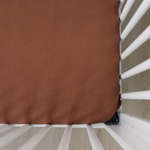 Load image into Gallery viewer, Rust Bamboo Stretch Crib Sheet
