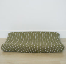 Load image into Gallery viewer, Olive Strokes Muslin Changing Pad Cover
