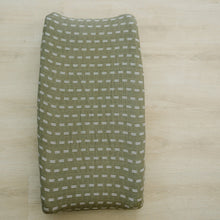 Load image into Gallery viewer, Olive Strokes Muslin Changing Pad Cover
