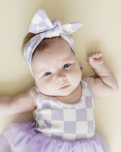 Load image into Gallery viewer, Tutu Romper | Checkered Lavender
