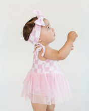 Load image into Gallery viewer, Tutu Romper | Checkered Pink
