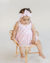 Load image into Gallery viewer, Tutu Romper | Checkered Pink

